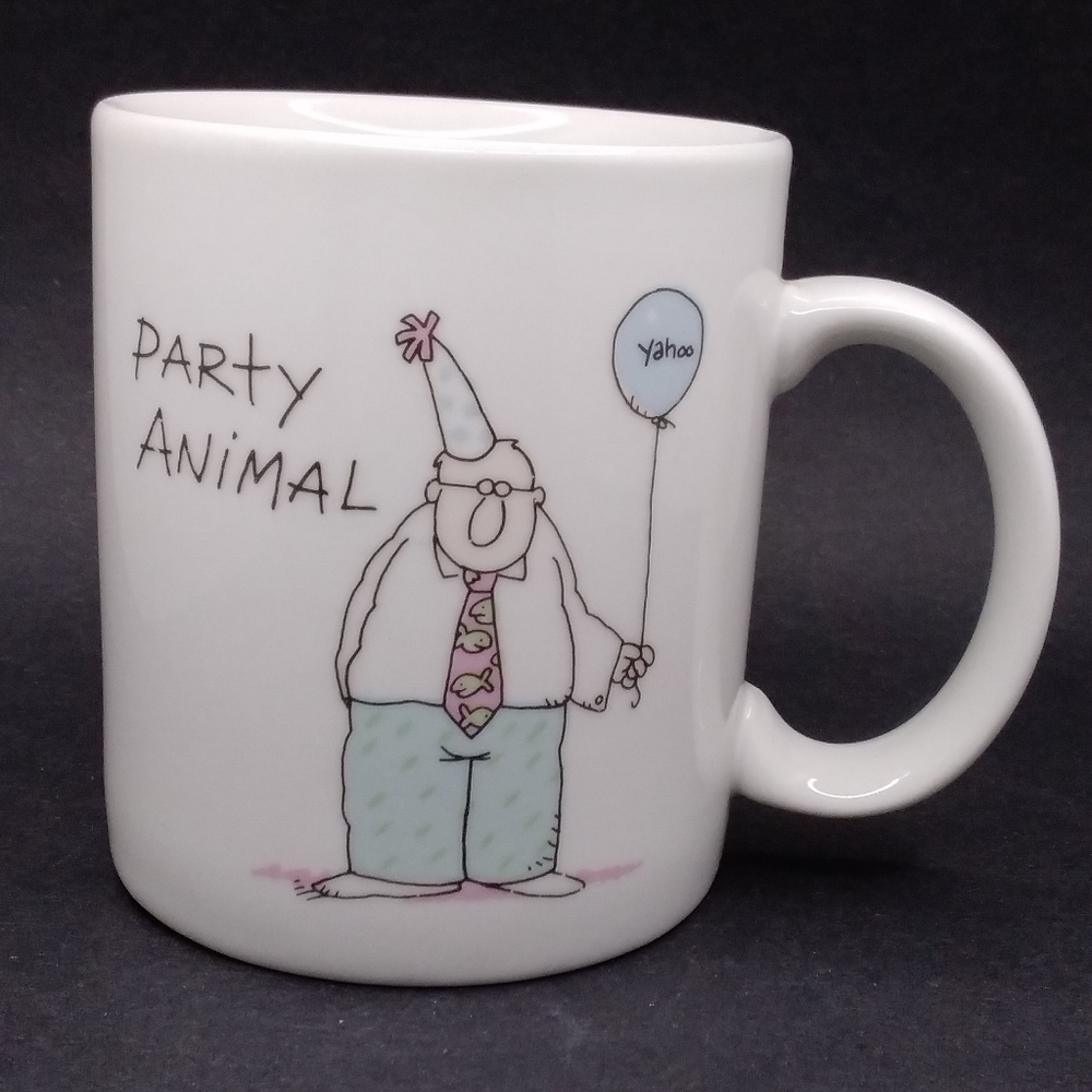Mugs by Neat Stuff 'Party Animal' MUG Yahoo Balloon 10 oz Cup Gibson Greetings
